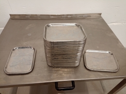 65 stainless steel dishes (270mm x 210mm)